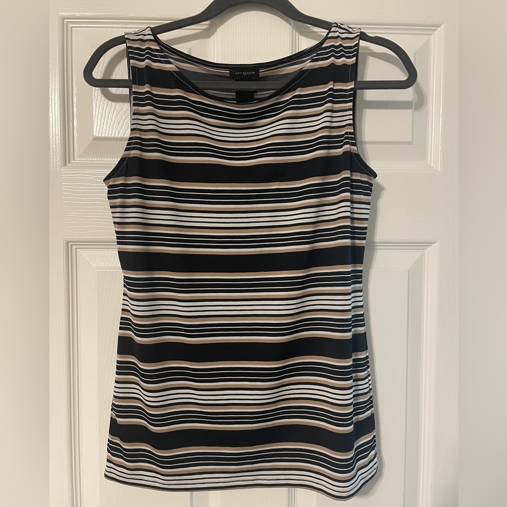 Anne Taylor Striped Tank Top
